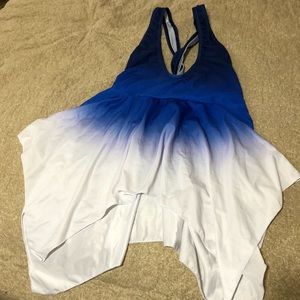 Blue & white Ombré tankini size 2X